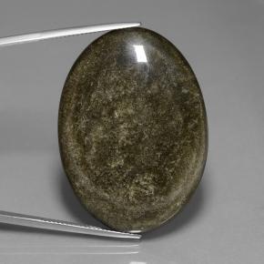 Obsidiana dorado natural de 57,33 ct, corte óvalo, opaco