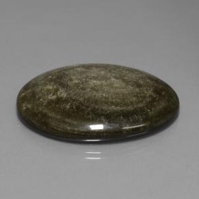Obsidiana dorado natural de 57,33 ct, corte óvalo, opaco