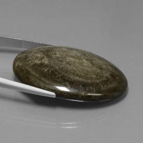 Obsidiana dorado natural de 57,33 ct, corte óvalo, opaco
