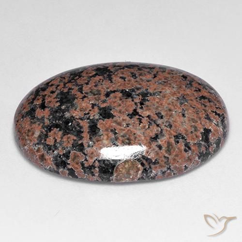 Obsidiana Multicolor natural de 19.92 ct, Ovalada, Opaco