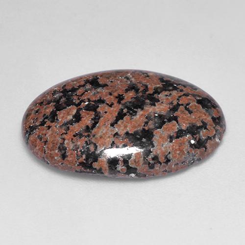 Obsidiana multicolor natural de 7,69 ct, corte óvalo, opaco