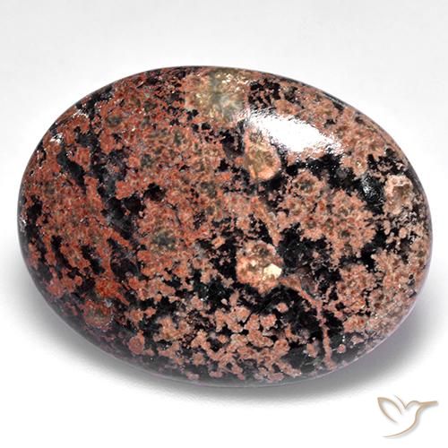 Obsidiana Multicolor natural de 24.87 ct, Ovalada, Opaco