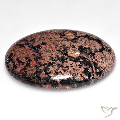 Obsidiana Multicolor natural de 24.87 ct, Ovalada, Opaco