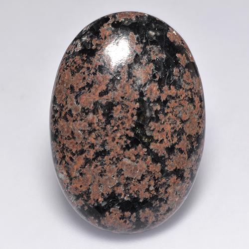 Obsidiana multicolor natural de 26,35 ct, corte óvalo, opaco