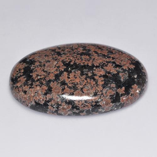 Obsidiana multicolor natural de 26,35 ct, corte óvalo, opaco