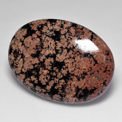 Obsidiana multicolor natural de 44,88 ct, corte óvalo, opaco