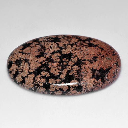 Obsidiana multicolor natural de 44,88 ct, corte óvalo, opaco