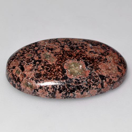 Obsidiana multicolor natural de 15,91 ct, corte óvalo, opaco