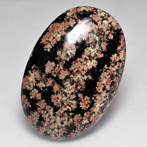 Obsidiana multicolor natural de 31,25 ct, corte óvalo, opaco