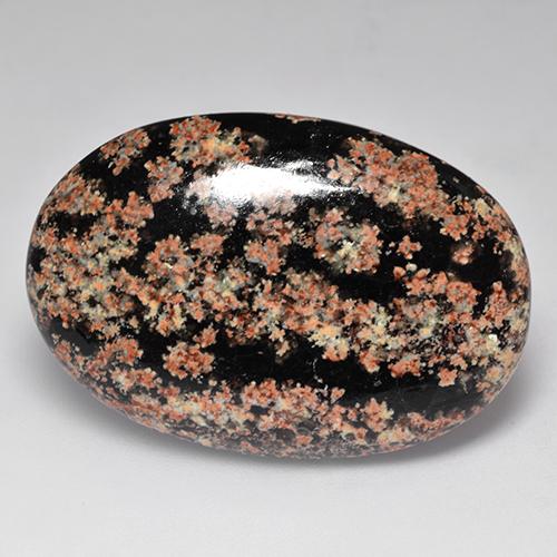 Obsidiana multicolor natural de 31,25 ct, corte óvalo, opaco