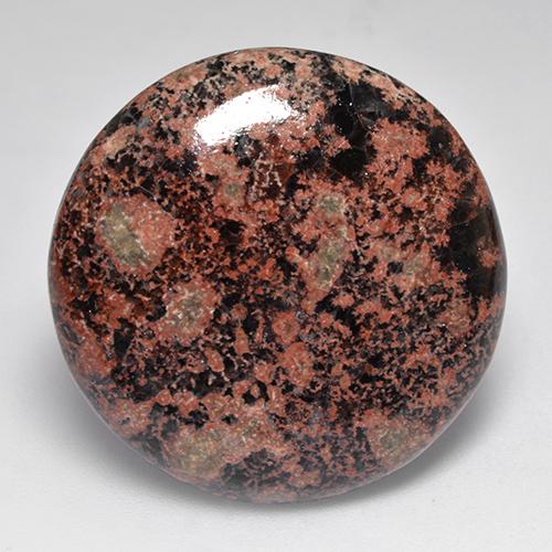 Obsidiana multicolor natural de 25,39 ct, corte redondo, opaco