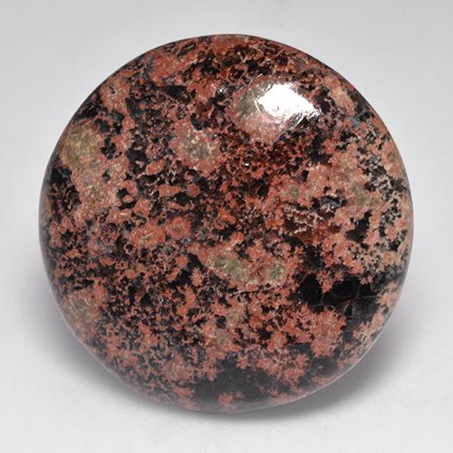 Obsidiana multicolor natural de 25,39 ct, corte redondo, opaco