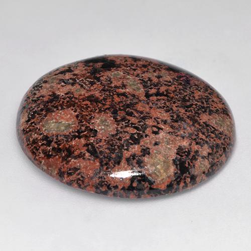 Obsidiana multicolor natural de 25,39 ct, corte redondo, opaco