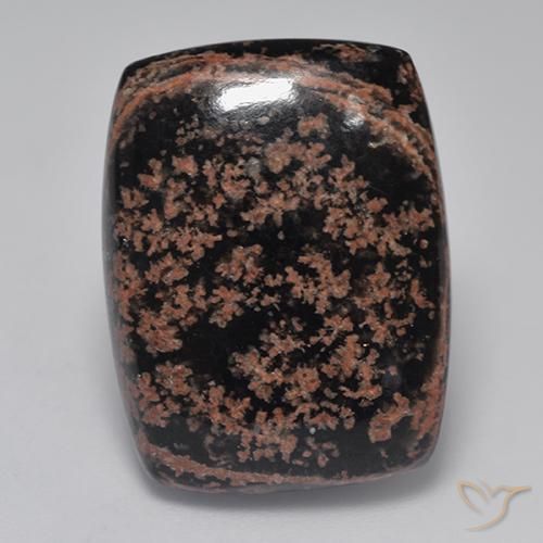 19.55ct Natural Multicolor Obsidiana, Forma Cojín, Opaco