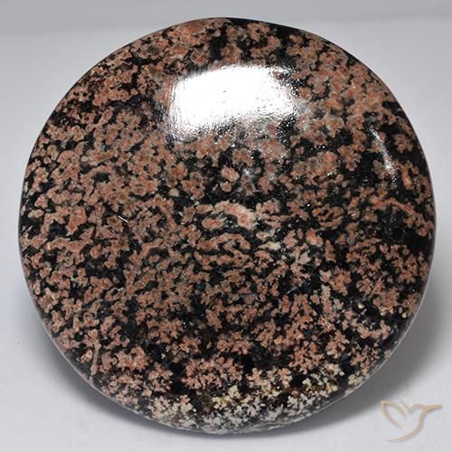 Obsidiana Multicolor natural de 58.60 ct, Corte Redondo, Opaco