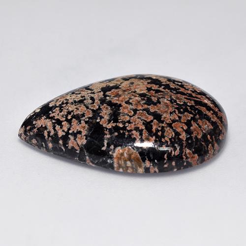 Obsidiana Multicolor natural de 20.83 ct, En forma de pera, Opaco