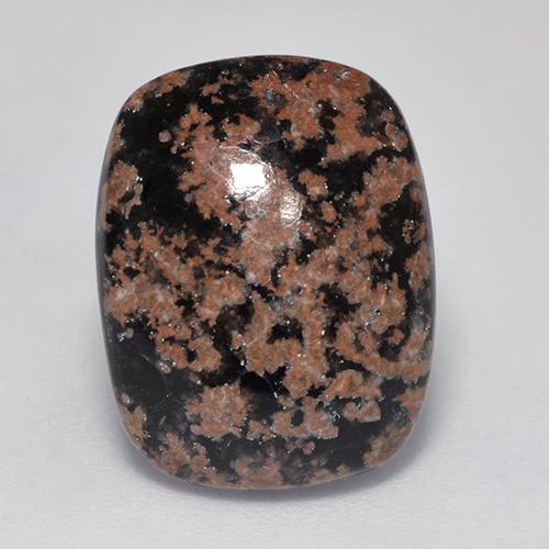 Obsidiana multicolor natural de 6,39 ct, corte cojín, opaco