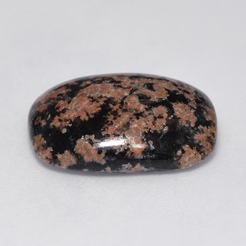 Obsidiana multicolor natural de 6,39 ct, corte cojín, opaco