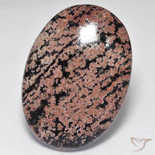 Obsidiana Multicolor natural de 37.85 ct, Corte Óvalo, Opaco