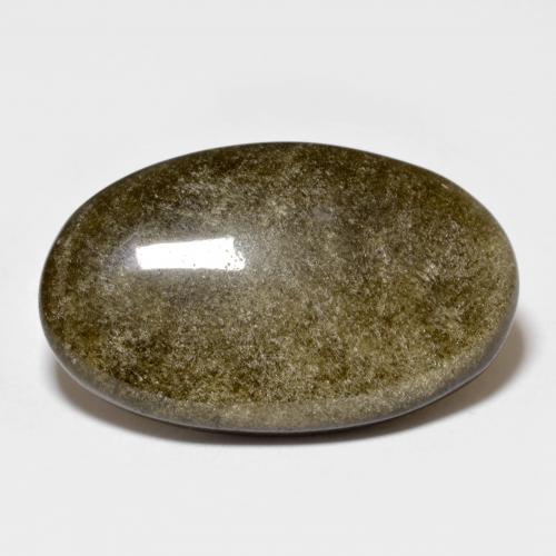 Obsidiana negro natural de 10,35 ct, corte óvalo, opaco