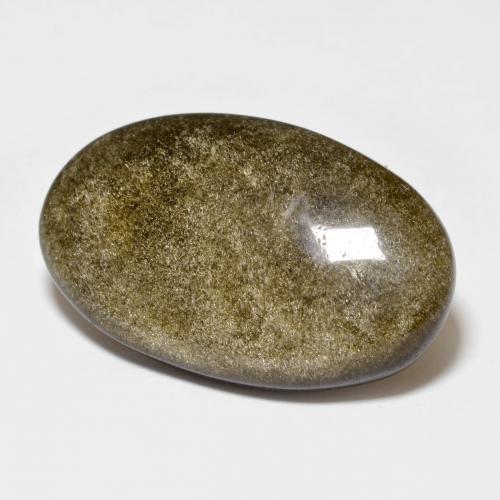 Obsidiana negro natural de 10,35 ct, corte óvalo, opaco