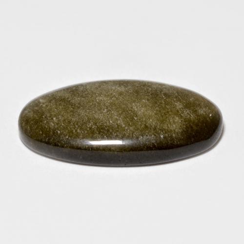 Obsidiana negro natural de 10,35 ct, corte óvalo, opaco