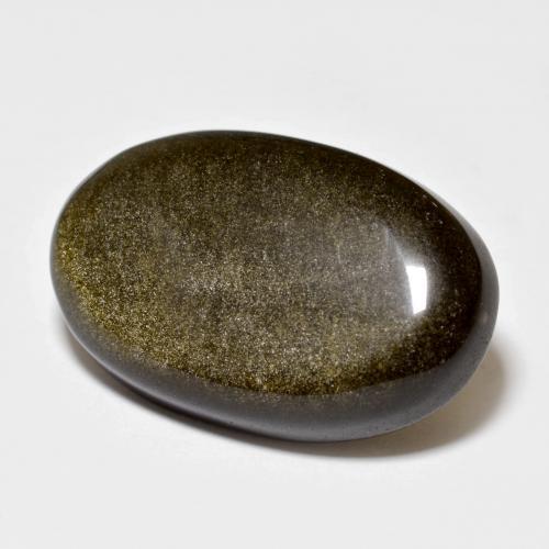 Obsidiana negro natural de 15,53 ct, corte óvalo, opaco