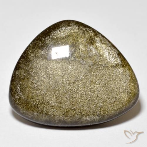 Obsidiana Marrón negruzco claro natural de 18.03 ct, Trillón, Opaco