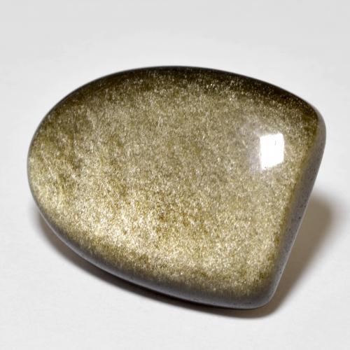 Obsidiana Negro con bronce natural de 16.36 ct, Forma elegante, Opaco