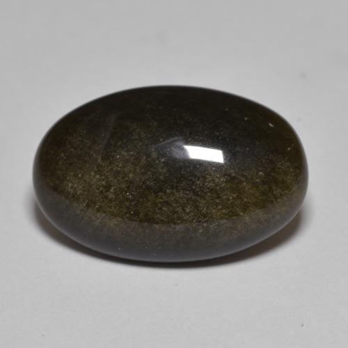 Obsidiana negro natural de 8,61 ct, corte óvalo, opaco