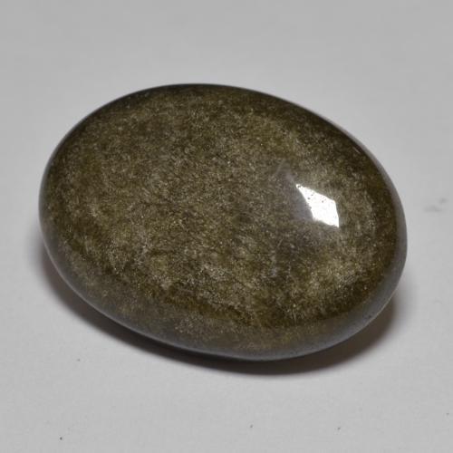 Obsidiana negro natural de 12,75 ct, corte óvalo, opaco