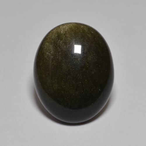 Obsidiana negro natural de 10,15 ct, corte óvalo, opaco