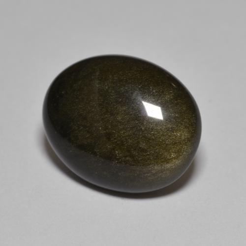 Obsidiana negro natural de 10,15 ct, corte óvalo, opaco