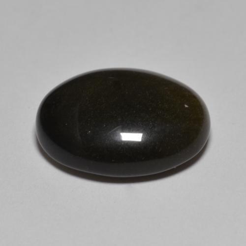 Obsidiana negro natural de 10,15 ct, corte óvalo, opaco