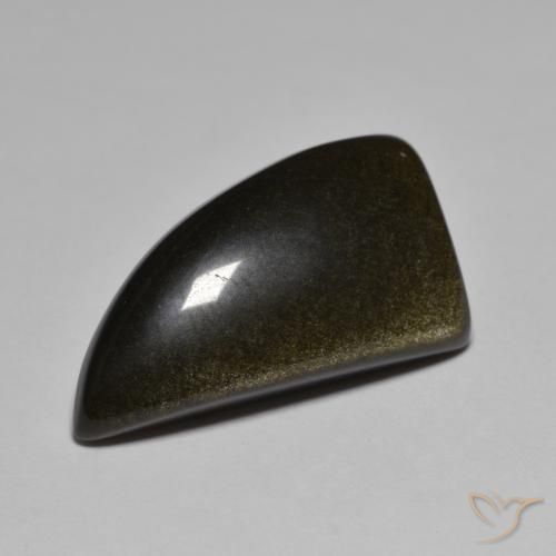 Obsidiana Negro con brillo dorado natural de 15.13 ct, Elegante, Opaco