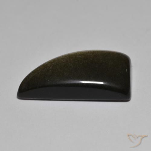 Obsidiana Negro con brillo dorado natural de 15.13 ct, Elegante, Opaco