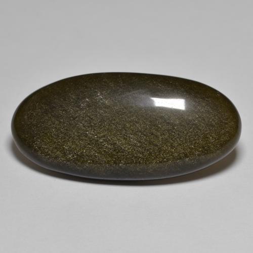 Obsidiana negro natural de 17,99 ct, corte óvalo, opaco
