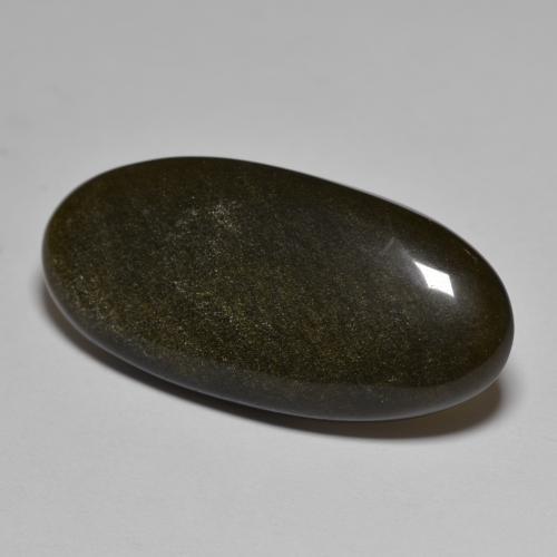 Obsidiana negro natural de 17,99 ct, corte óvalo, opaco