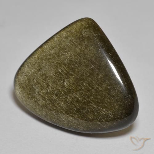 Obsidiana Marrón negruzco claro natural de 12.98 ct, Trillón, Opaco