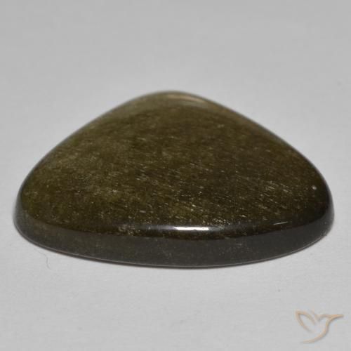 Obsidiana Marrón negruzco claro natural de 12.98 ct, Trillón, Opaco