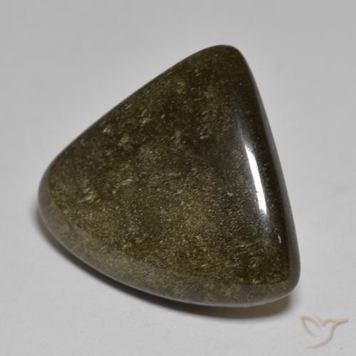 Obsidiana Marrón negruzco claro natural de 15.82 ct, Trillón, Opaco