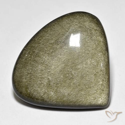 Obsidiana Marrón negro natural de 38.72 ct, En forma de pera, Opaco