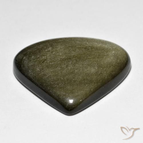 Obsidiana Marrón negro natural de 38.72 ct, En forma de pera, Opaco