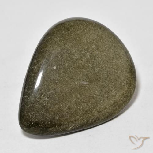 22.83ct Natural Negro con brillo dorado Obsidiana, En forma de pera, Opaco