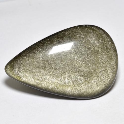 Obsidiana dorado natural de 27,20 ct, en forma de pera, opaco