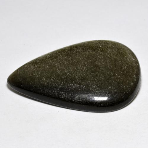 Obsidiana dorado natural de 27,20 ct, en forma de pera, opaco