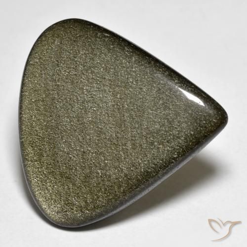 Obsidiana Marrón negro natural de 27.06 ct, En forma de pera, Opaco