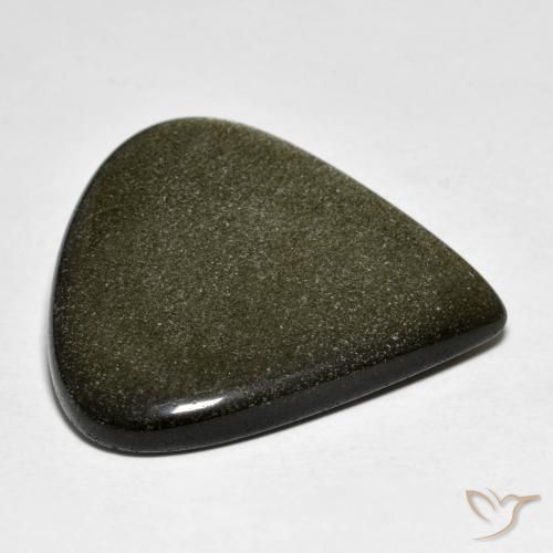 Obsidiana Marrón negro natural de 27.06 ct, En forma de pera, Opaco