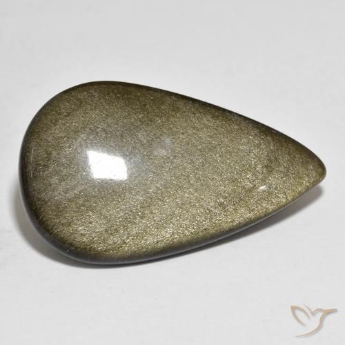 Obsidiana Multicolor natural de 21.31 ct, En forma de pera, Opaco