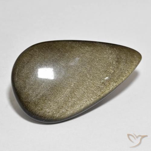 Obsidiana Multicolor natural de 21.31 ct, En forma de pera, Opaco